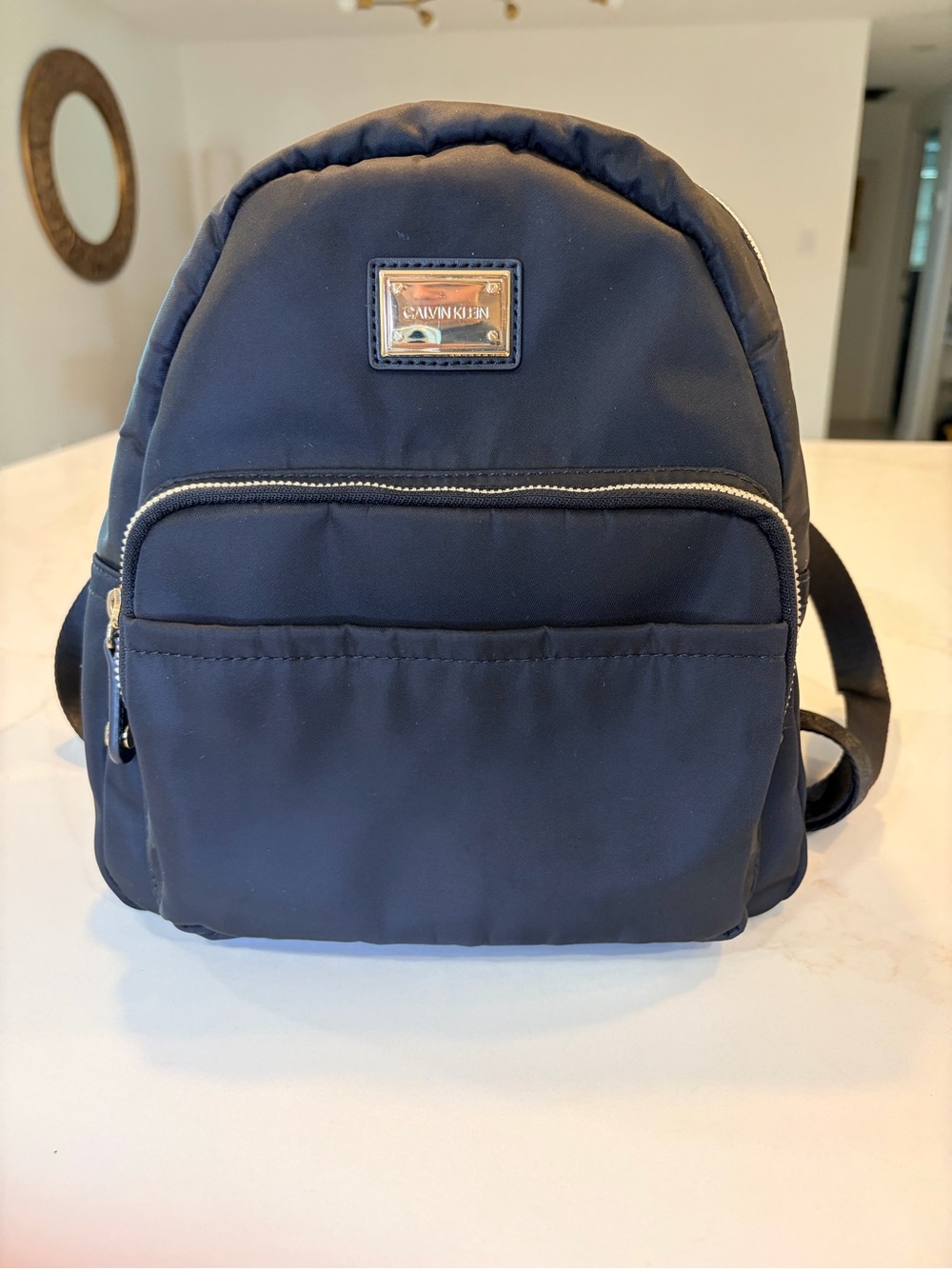 Calvin Klein black Backpack with Front Zip Pocket
